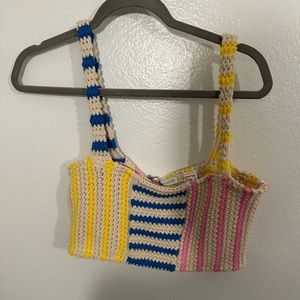 Crochet knit crop top